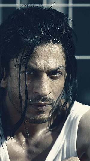 Shah Rukh Khan Intense Close-Up Portrait in Don 2 Bollywood Film HD phone wallpaper