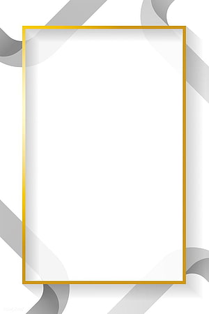 Elegant Gold Frame on White Background with Grey Abstract Waves HD phone wallpaper