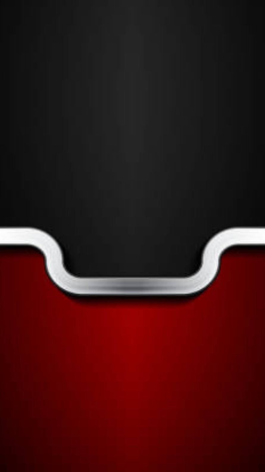 Abstract Minimalist Design Featuring Black and Red Panels with a Curved Silver Metallic Divider HD phone wallpaper