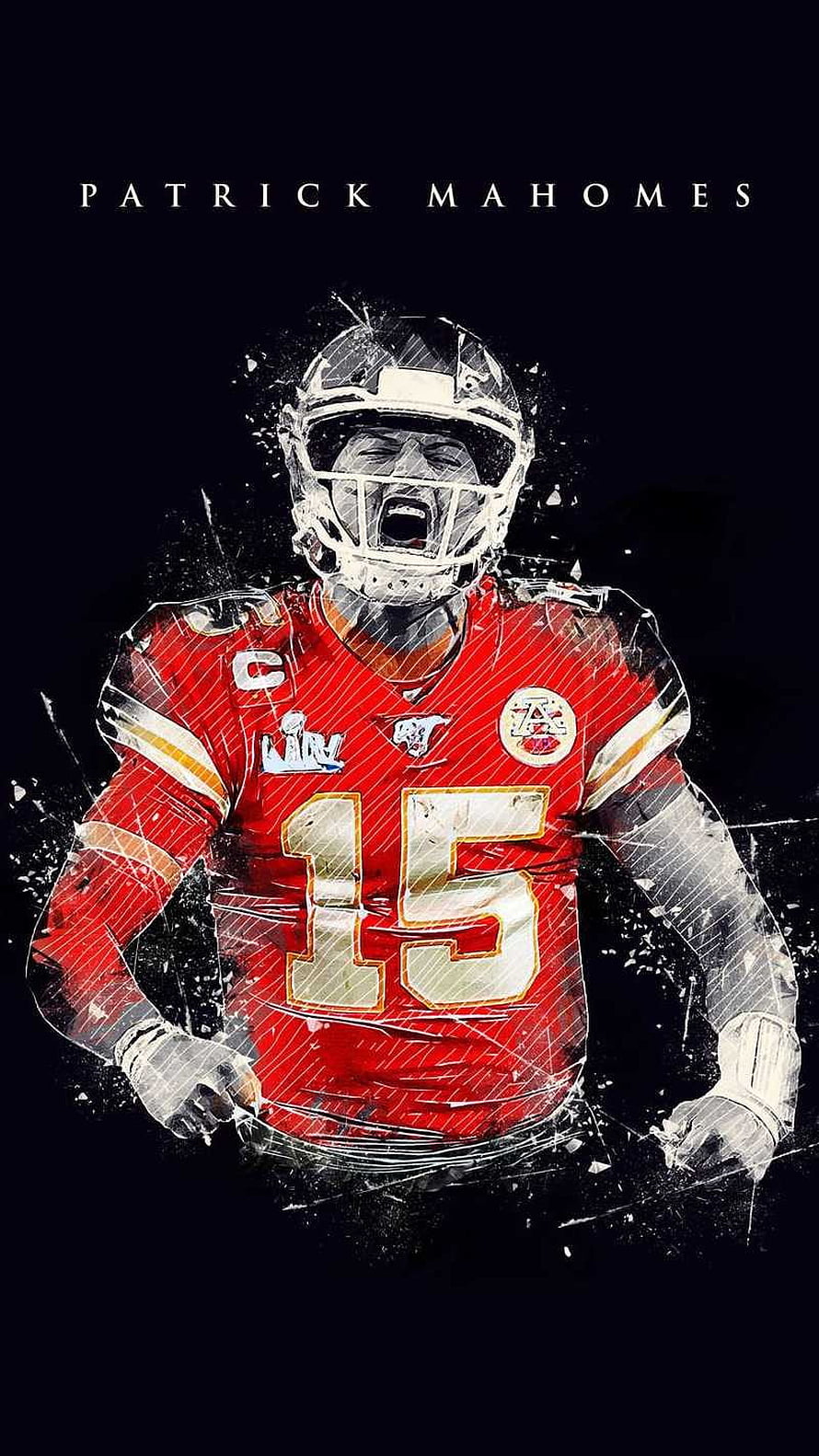 Patrick Mahomes Kansas City Chiefs Super Bowl LVII Champion Artwork HD phone wallpaper