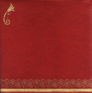 Elegant Red Background With Gold Floral Border And Ornate Corner Design HD phone wallpaper