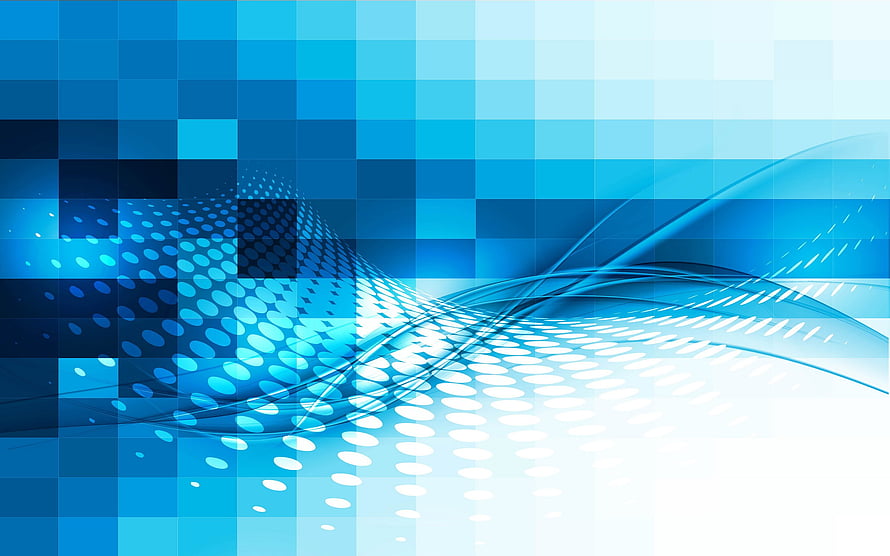 Modern Blue Abstract Vector Background with Flowing Waves and Geometric Grid Pattern HD wallpaper