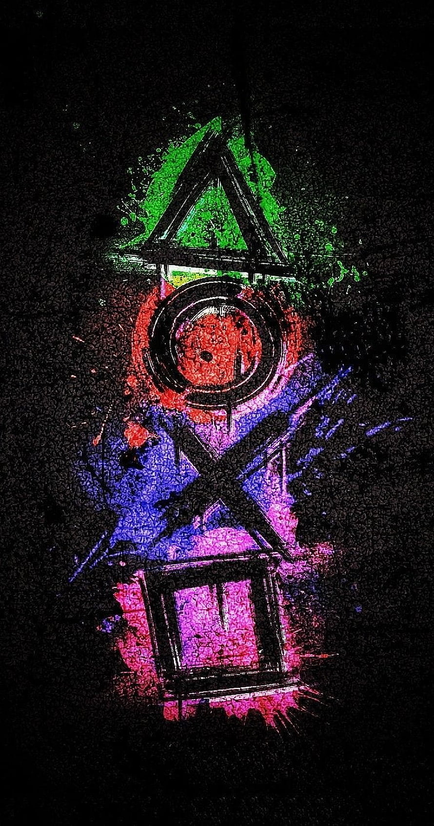 Neon Grunge Death Note Shinigami Eyes Symbol Wallpaper HD phone wallpaper