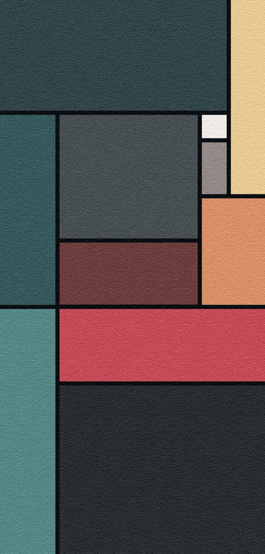 Abstract Geometric Composition with Muted Earth Tones and Black Grid Lines HD phone wallpaper