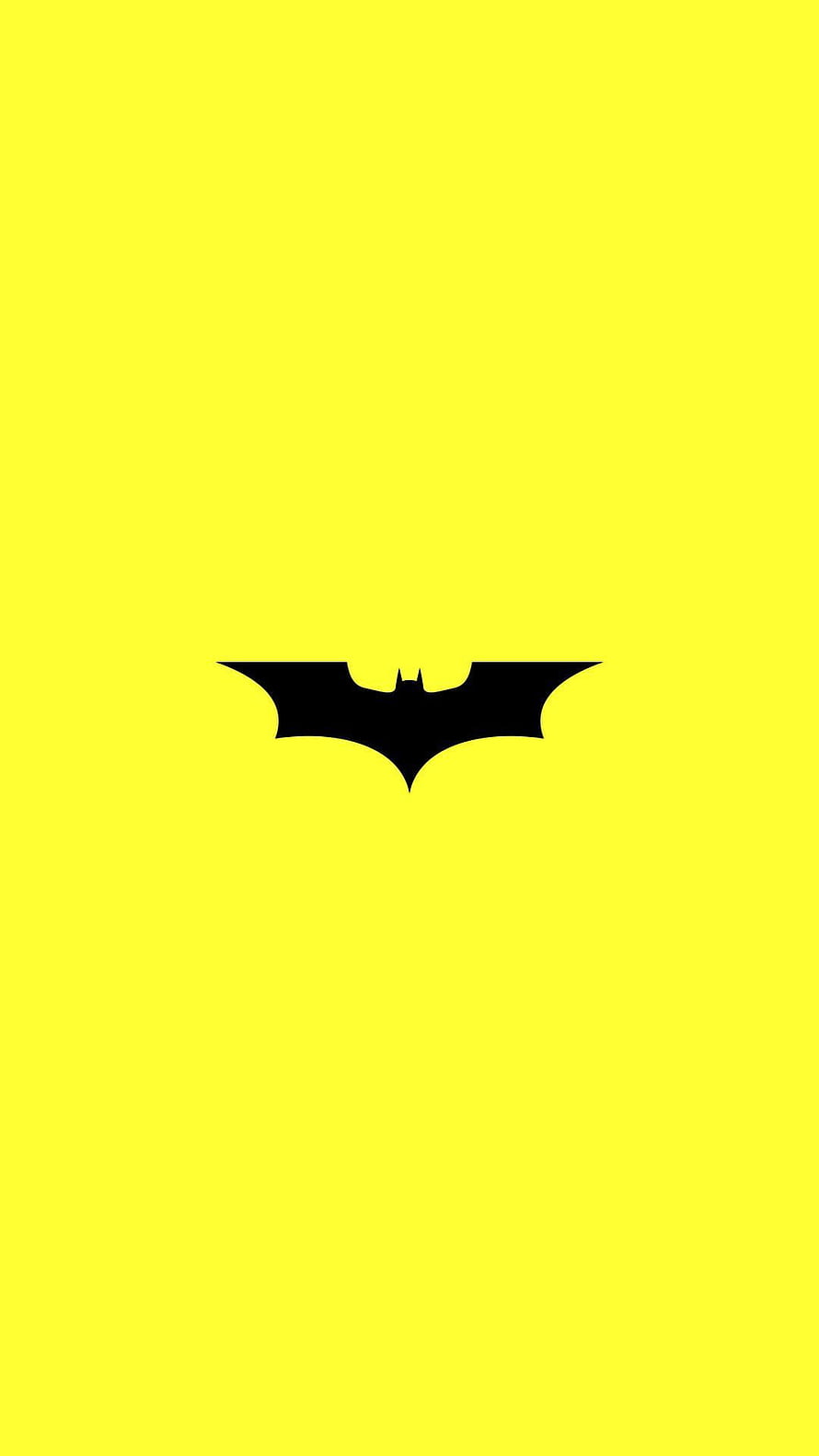 Minimalist Black Batman Logo on Bright Yellow Background, Batman Logo Black And Yellow Batman Logo Black And Yellow Wa. Cartoon , Batman , Batman , Batman Aesthetic HD phone wallpaper