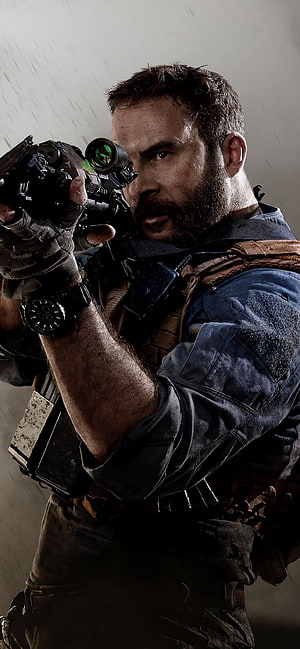 Captain Price Aiming Tactical Rifle in Call of Duty Modern Warfare HD phone wallpaper