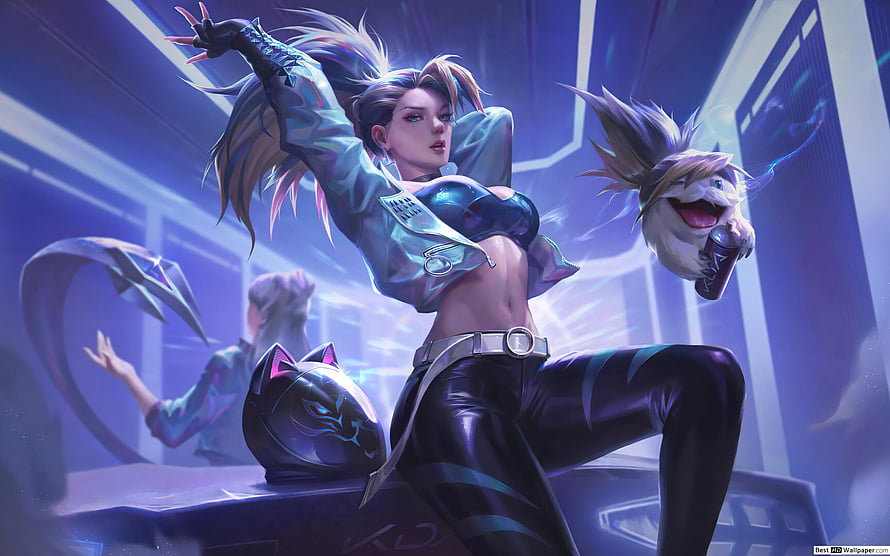 KDA Akali All Out League of Legends Pop Star Artwork HD wallpaper