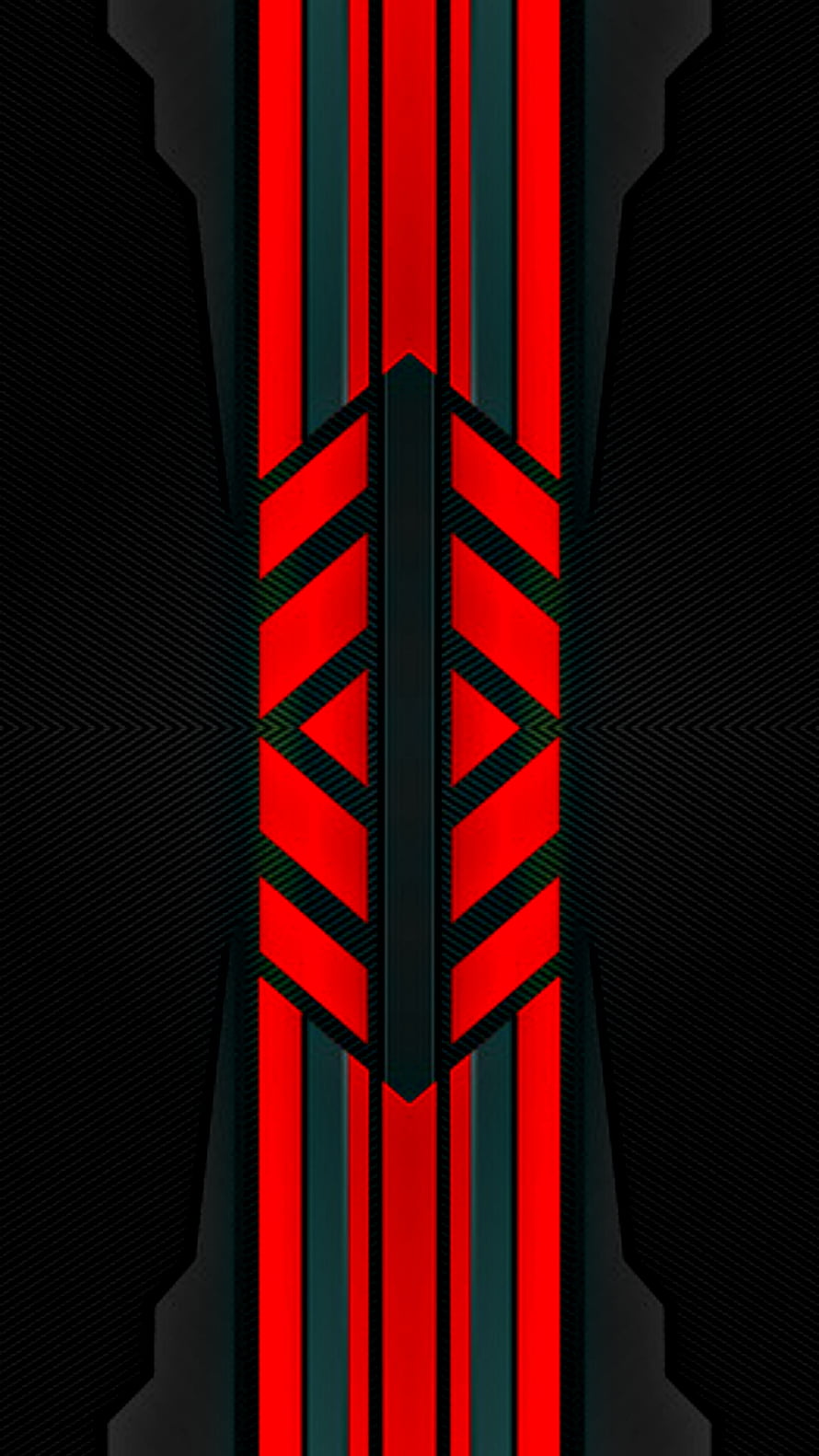 Abstract Geometric Red and Black Tech Design with Futuristic Neon Lines HD phone wallpaper