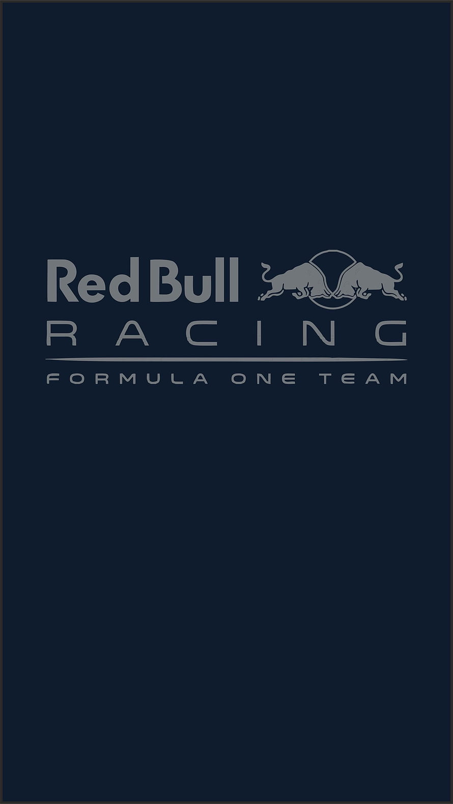 Red Bull Racing Formula One Team Logo on Dark Navy Background HD phone wallpaper