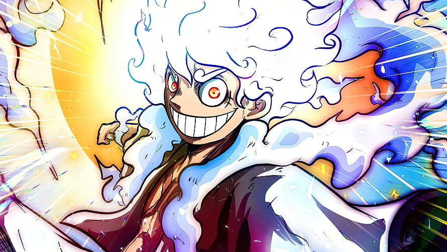 Monkey D. Luffy Gear 5 Sun God Nika White Hair Anime Wallpaper HD wallpaper