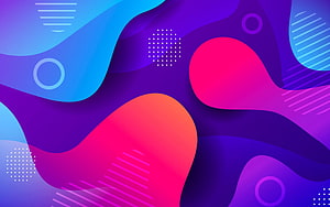 Vibrant Abstract Gradient Background With Fluid Shapes And Geometric Patterns HD wallpaper