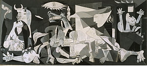 Pablo Picasso Guernica Cubist Masterpiece Depicting War Suffering and Chaos HD wallpaper