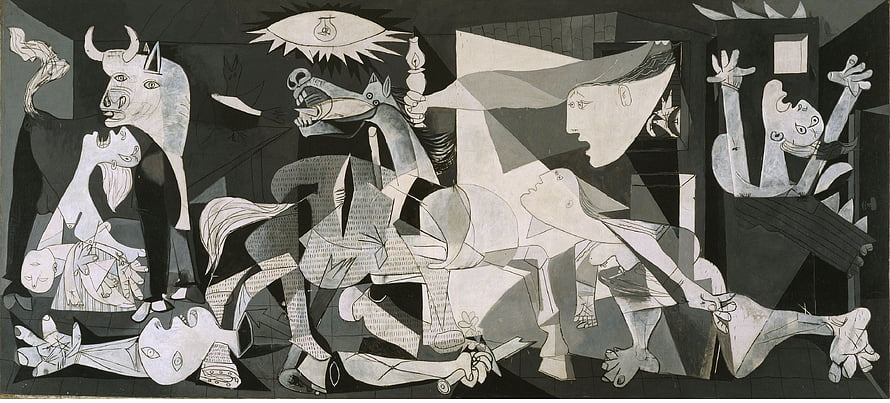 Pablo Picasso Guernica Cubist Masterpiece Depicting War Suffering and Chaos HD wallpaper