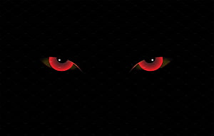 Mysterious Glowing Red Eyes Peering From Dark Shadowy Background HD wallpaper