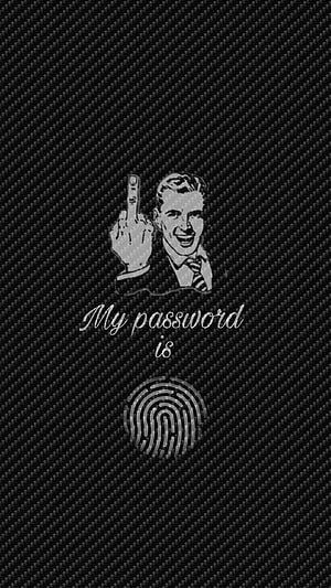 Funny Fingerprint Password Joke Wallpaper with Retro Man Illustration, Lynn Hays on . lock screen , Funny , Dont touch my , Dark Humor HD phone wallpaper