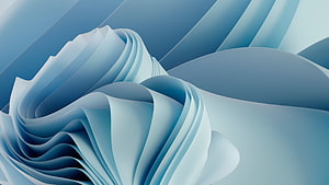 Windows 11 Light Blue Abstract Flowing Ribbon Minimalist Desktop Background HD wallpaper