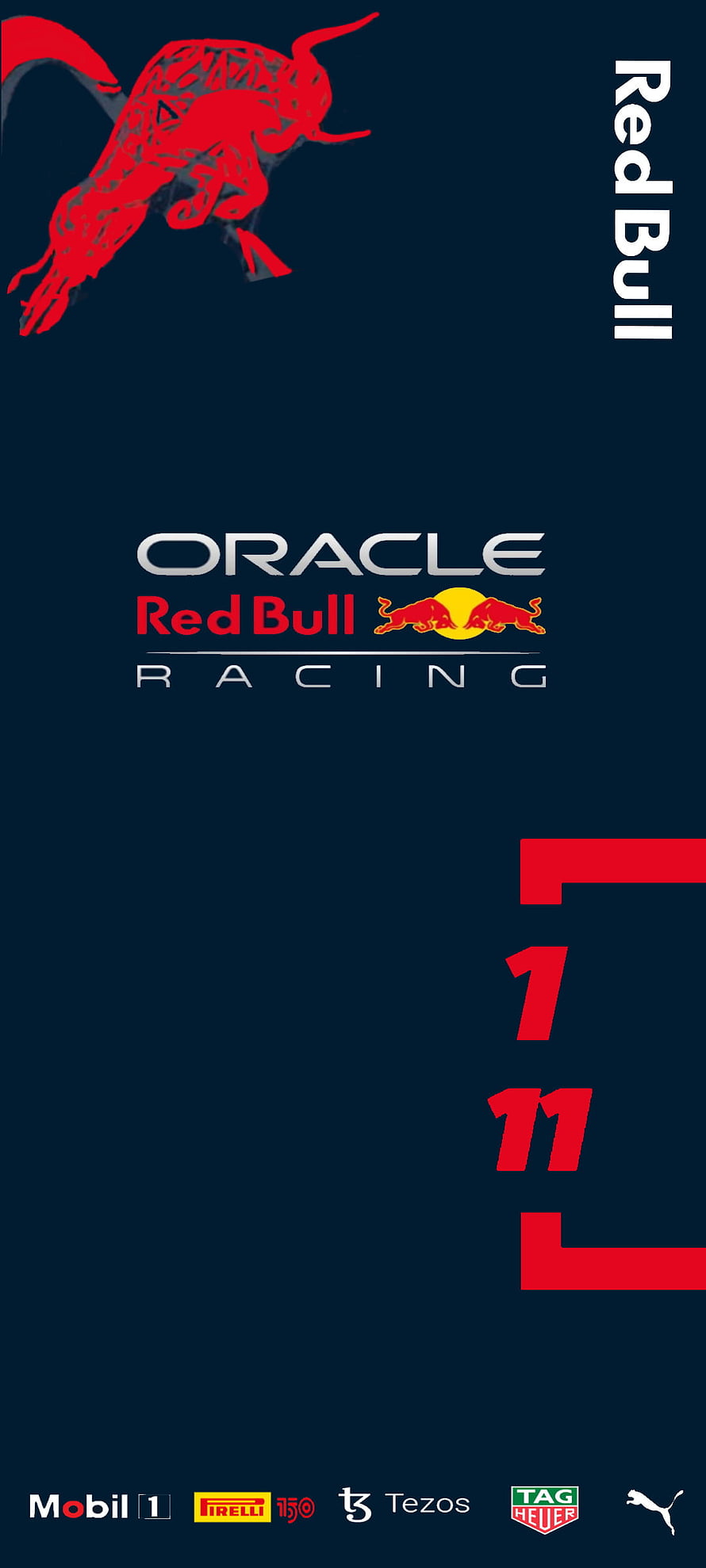 Oracle Red Bull Racing F1 Team Logo Wallpaper with Sponsor Logos HD phone wallpaper
