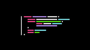 Abstract Colorful Glitch Art Lines on Black Background HD wallpaper