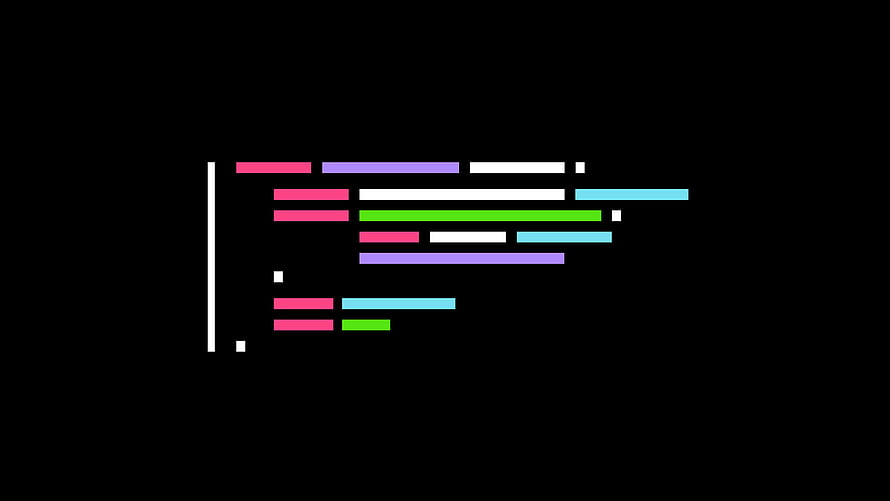 Abstract Colorful Glitch Art Lines on Black Background HD wallpaper