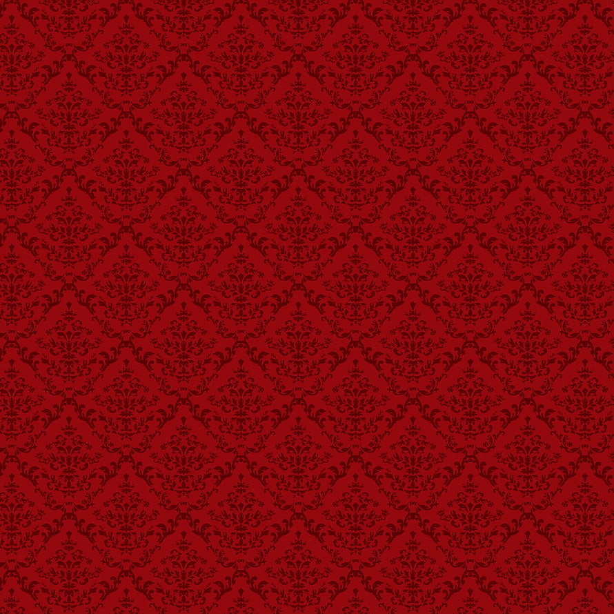 Deep Red Damask Floral Pattern with Ornate Baroque Motifs and Classic Luxury Texture HD phone wallpaper