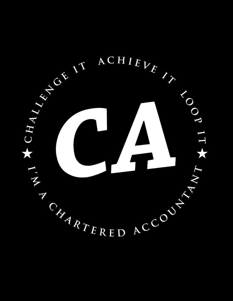 Chartered Accountant CA Logo Design With Motivational Quote HD phone wallpaper