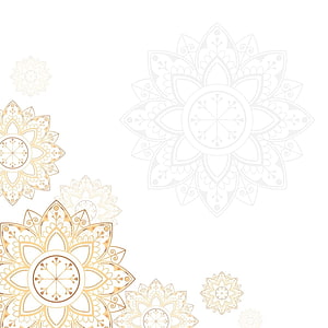 Elegant Gold and White Mandala Floral Pattern Vector Background, premium vector of Golden mandala on white background vector 555673. Eid card designs, Eid , Mandala background, Islamic White HD phone wallpaper