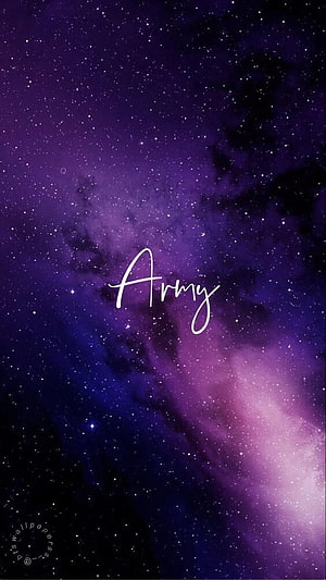 BTS Army Purple Galaxy Nebula Starry Night Sky Wallpaper HD phone wallpaper
