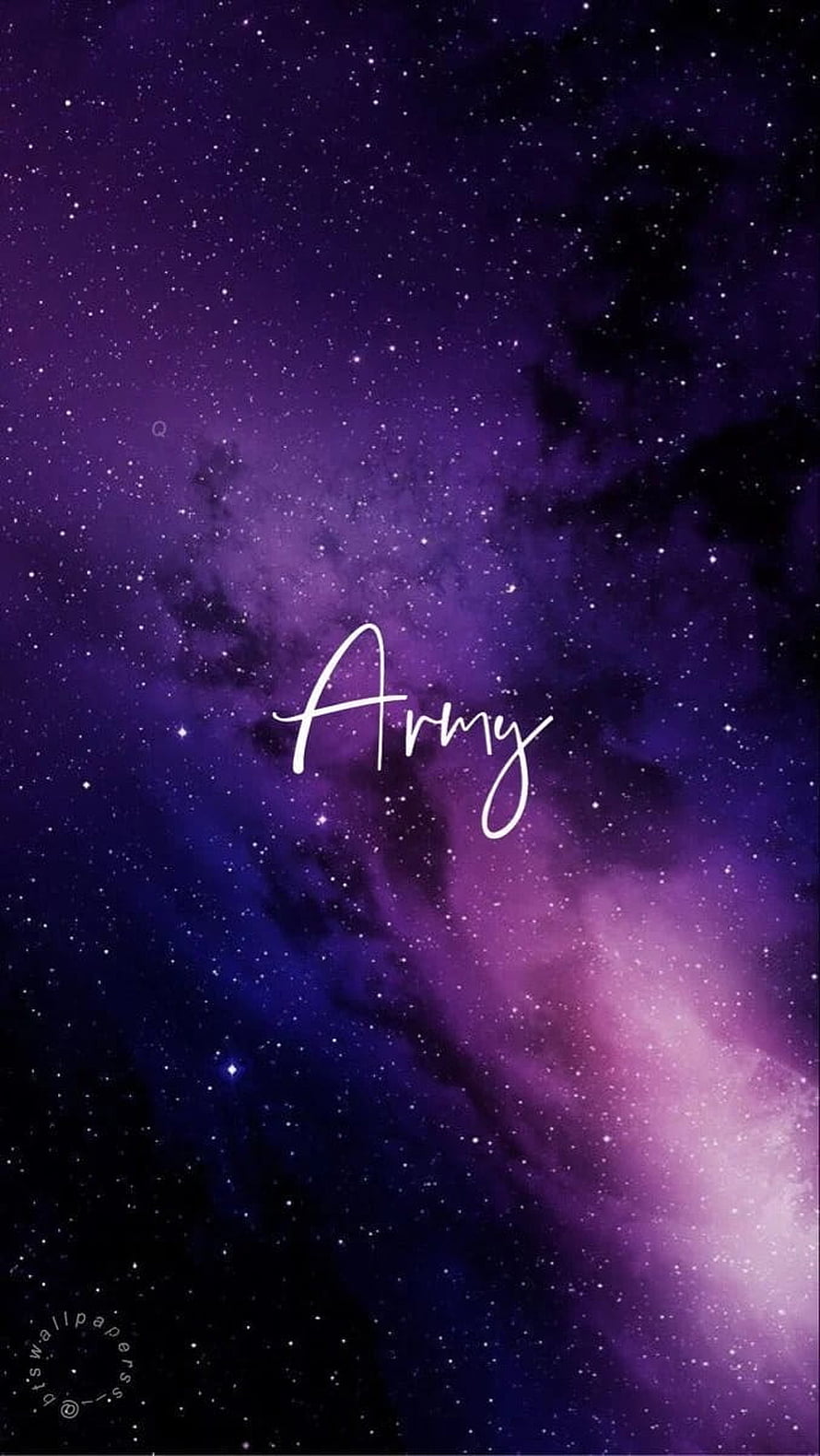 BTS Army Purple Galaxy Nebula Starry Night Sky Wallpaper HD phone wallpaper