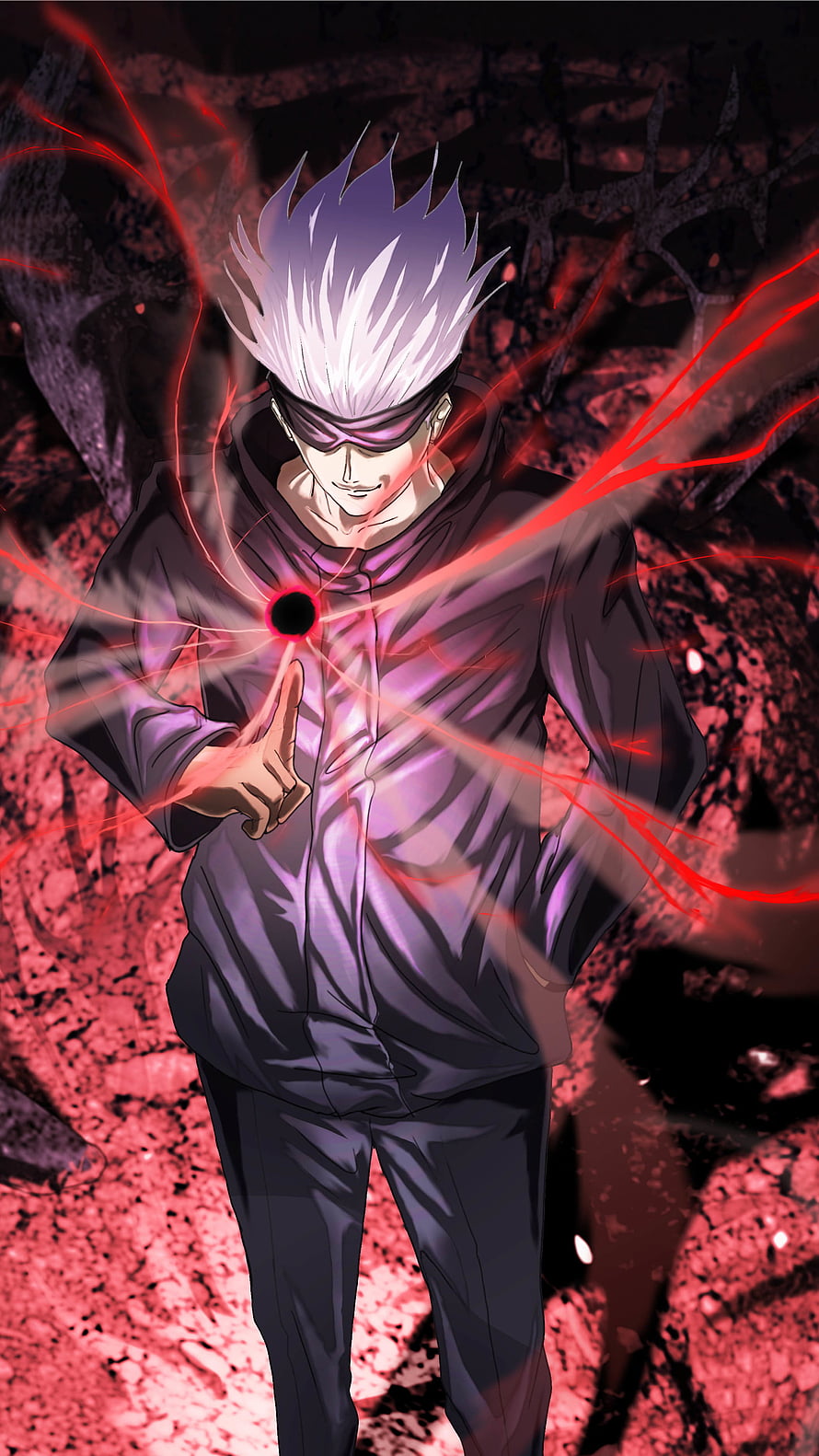 Gojo Satoru Using Unlimited Void Cursed Technique Anime Wallpaper HD phone wallpaper