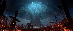 Battle for Teldrassil: Mournful Silversong Withering in Burning Ruins HD wallpaper
