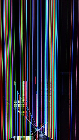 Abstract Digital Glitch Art With Vertical RGB Color Lines And Screen Distortion HD phone wallpaper