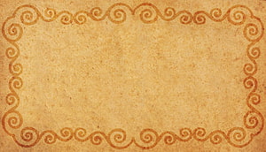 Vintage parchment texture with ornate spiral border frame for design projects HD wallpaper