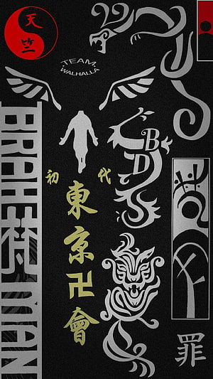 Tokyo Revengers Initial Generation Black and Silver Graphic Wallpaper HD phone wallpaper