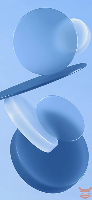 Xiaomi Mi 11 Pro Abstract Blue Geometric 3D Shapes Minimalist Wallpaper HD phone wallpaper