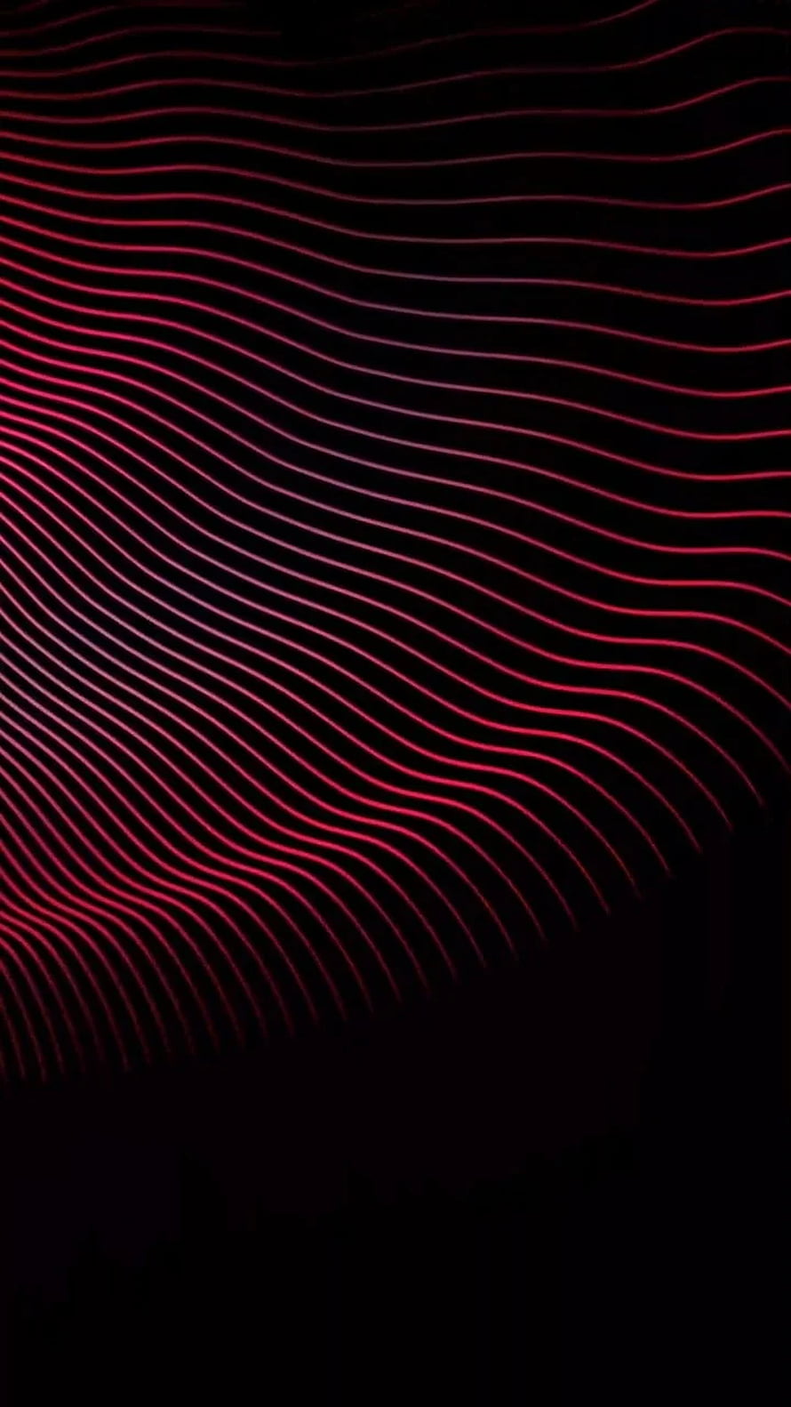 Abstract Red Wavy Lines on Black Background HD phone wallpaper