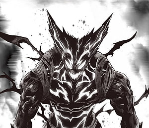 Cosmic Garou Monster Form Manga Illustration HD wallpaper