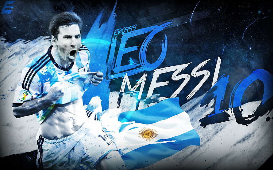 Lionel Messi Argentina Soccer Player Celebration Wallpaper HD wallpaper