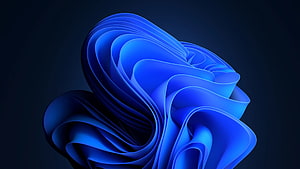 Windows 11 Bloom Abstract Blue Wallpaper HD wallpaper