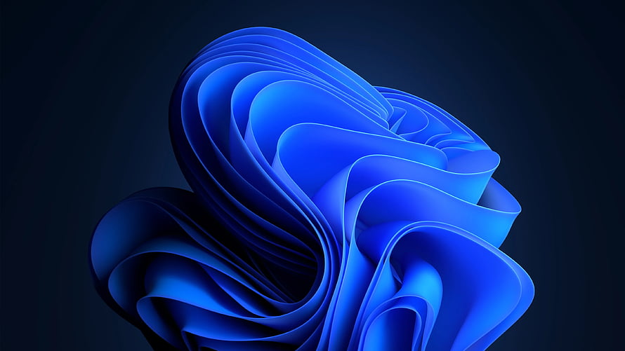 Windows 11 Bloom Abstract Blue Wallpaper HD wallpaper