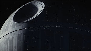 Death Star Superweapon in Deep Space with Starfield Background HD wallpaper