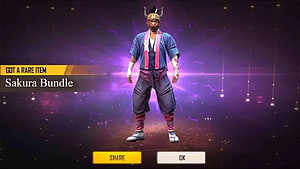 Sakura Bundle Rare Item Reveal in Free Fire Character Showcase HD wallpaper