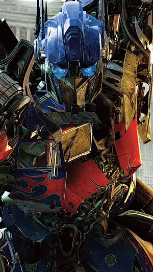 Optimus Prime Transformers Movie Character Close-Up Portrait HD phone wallpaper