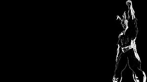 All Might from My Hero Academia in a dramatic black and white victory pose HD wallpaper