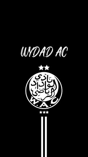 Wydad AC Official Club Crest Emblem on Black Background HD phone wallpaper