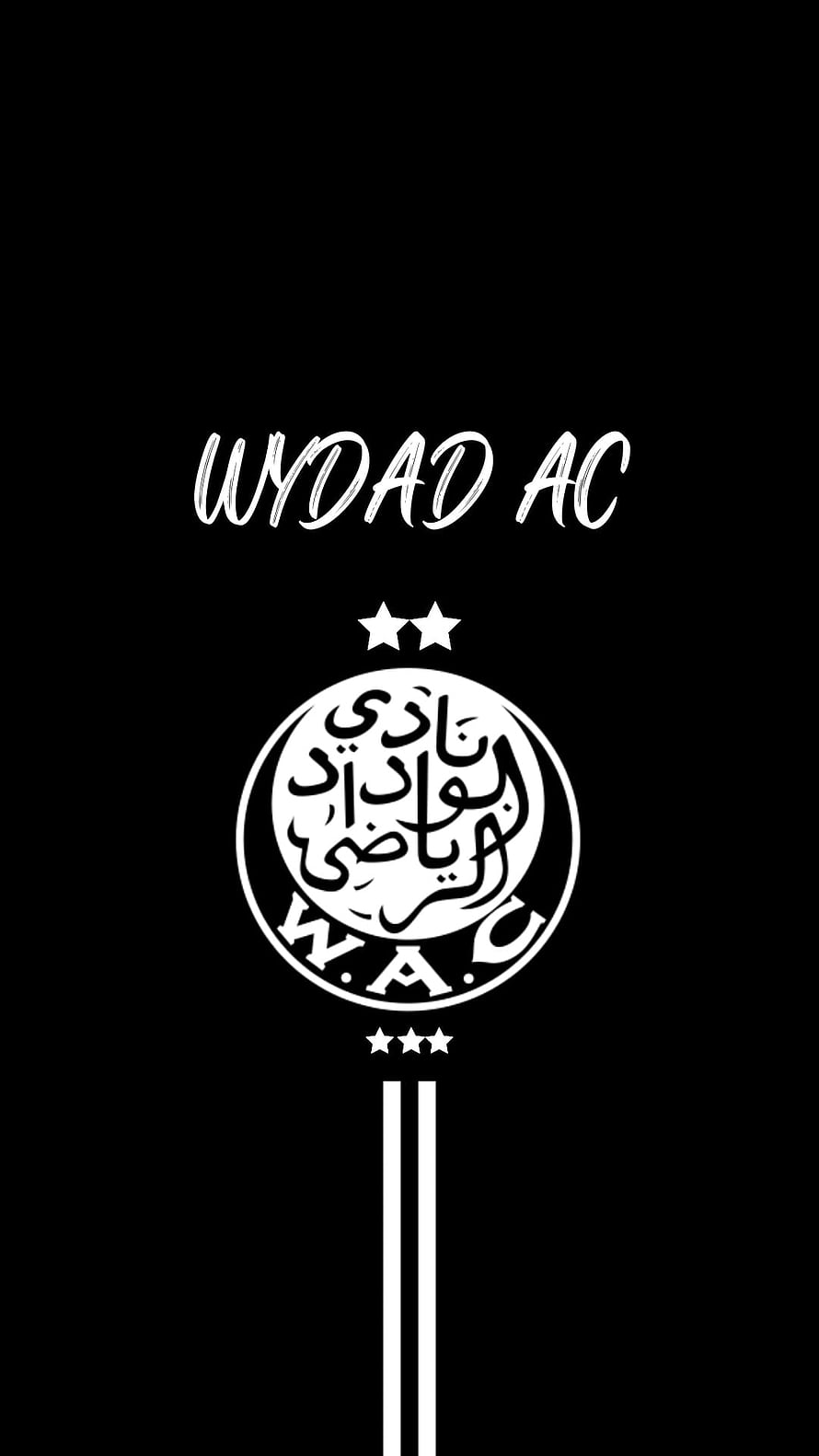 Wydad AC Official Club Crest Emblem on Black Background HD phone wallpaper