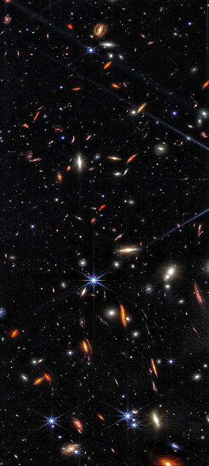 Deep Space Galaxy Cluster With Distant Stars And Cosmic Dust HD phone wallpaper