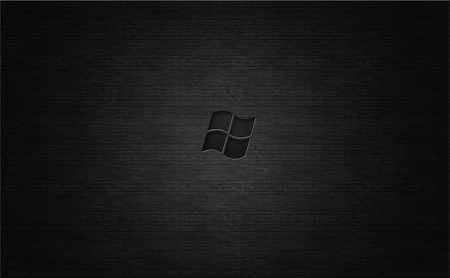 Dark Windows Logo on Textured Black Surface Minimalist Desktop Background HD wallpaper