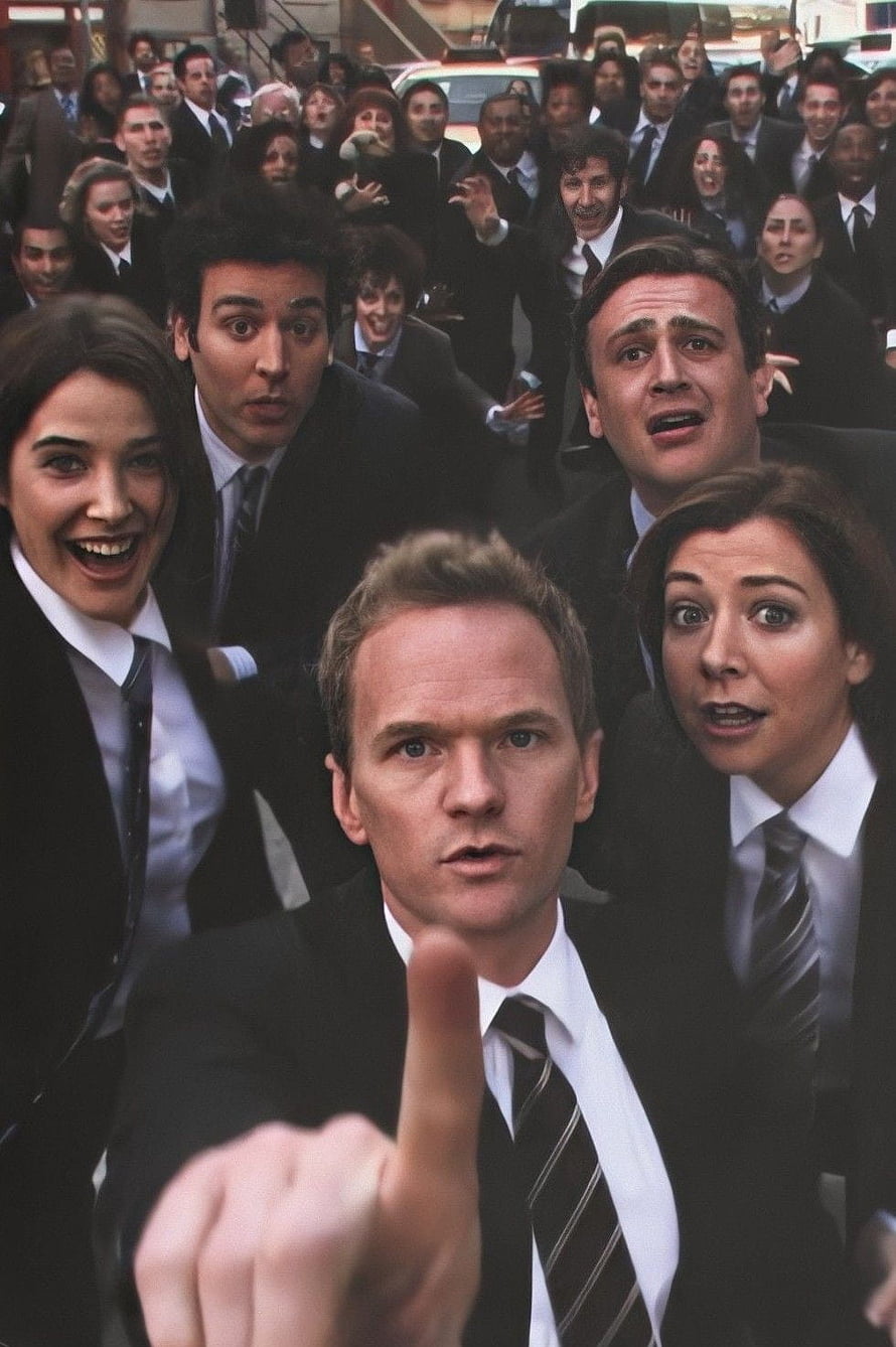 The Office US Cast Group Photo with Michael Scott Pointing at Camera HD phone wallpaper