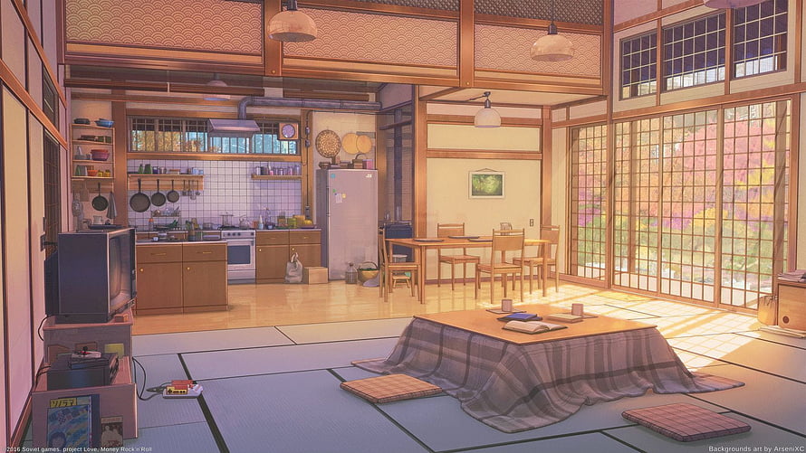 Project Love Money Rock n Roll Anime Interior Background Art by ArsemXC HD wallpaper