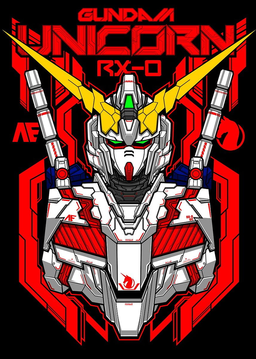 Gundam Unicorn RX-0 Anime Mecha Robot Illustration HD phone wallpaper